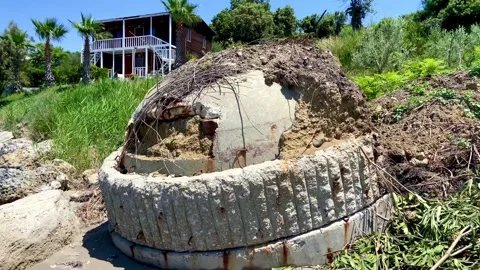 Albanian bunker from the time of Cold War in the last century. Video stock 246766921