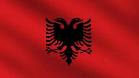 Albanian flag Stock Illustration