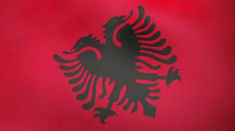 Albanian flag waving background loop 動画素材 34422978