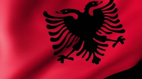 Albanian Flag Waving Stock Footage 12207329