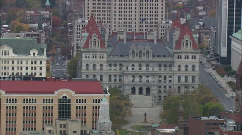 Albany aerial Stock Footage 65425669