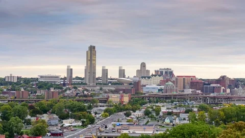 Albany, New York Skyline Time Lapse Stock Footage