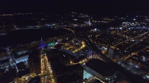 Albany NY Night Stock Footage 58862093