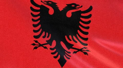 ALBENIA FLAG BACKGROUND.mp4 Stock Footage 62813153