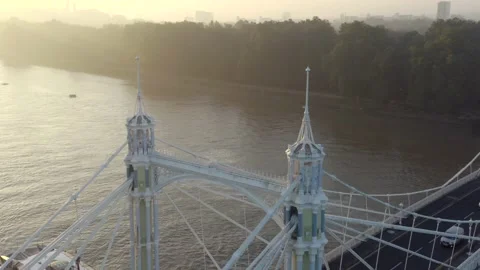 Albert Bridge Detail 스톡 동영상 163825955
