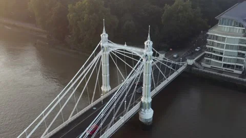 Albert Bridge South Side 스톡 동영상 163826168