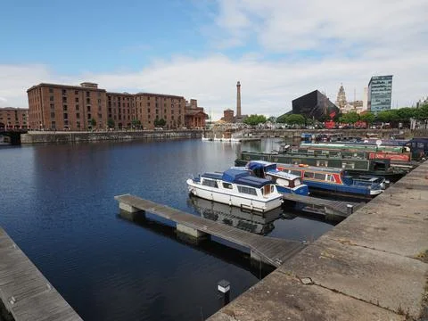 Albert Dock and Salthouse dock in Liverpool Stock Photos