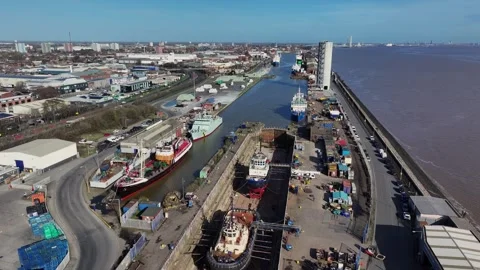 Albert Dock Hull UK Stock Footage 332991004