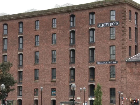 Albert Dock Red Warehouse Stock Footage 79735201