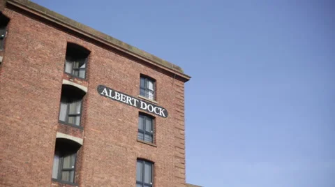 Albert Dock Sign 库存影片 42788164