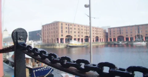 The Albert Dock Slow Motion - Liverpool, England - 4K Video stock 84471356