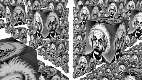 Albert Einstein Background. 3d Animation 스톡 동영상 230146349