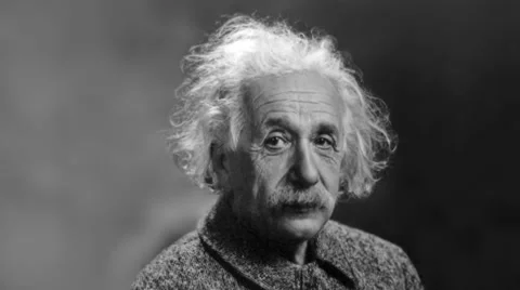 Albert Einstein Brought to Life in 3D Motion Stock Footage 42108240