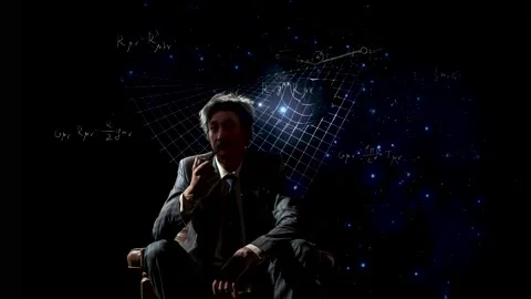 Albert Einstein is a famous physicist of the 20th century. Stock Footage 203289018