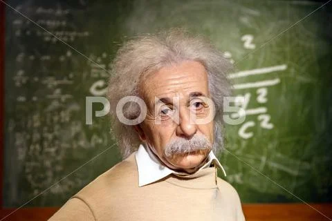 Albert Einstein Figurine At Madame Tussauds Wax Museum Stock Photos
