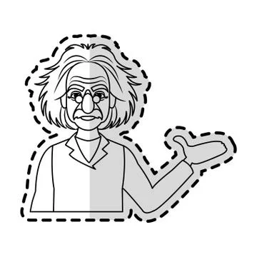 Albert einstein icon image Stock Illustration