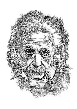 Albert einstein illustration Stock Illustration