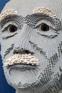 Albert Einstein in Lego Foto stock