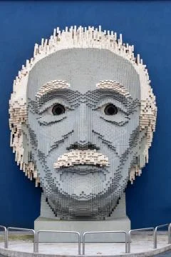 Albert Einstein in Lego Foto stock