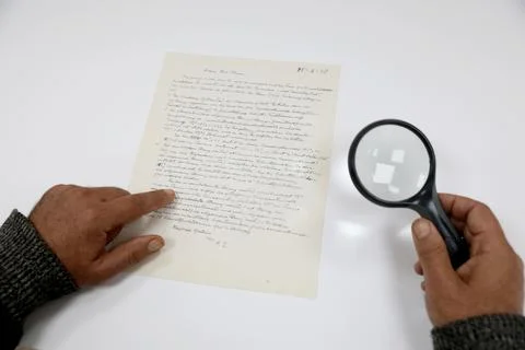 Albert Einstein letter will go up for auction in Jerusalem, Israel - 03 Dec 2019 Foto stock