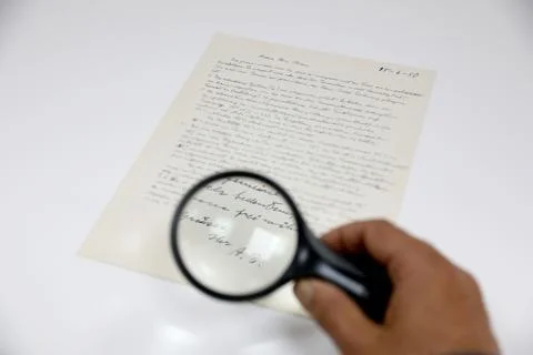 Albert Einstein letter will go up for auction in Jerusalem, Israel - 03 Dec 2019 Foto stock