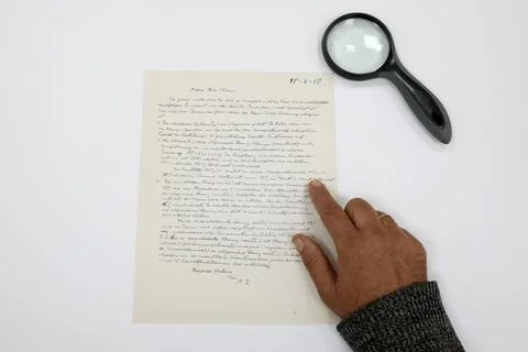 Albert Einstein letter will go up for auction in Jerusalem, Israel - 03 Dec 2019 Foto stock