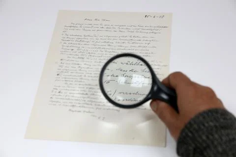 Albert Einstein letter will go up for auction in Jerusalem, Israel - 03 Dec 2019 Foto stock