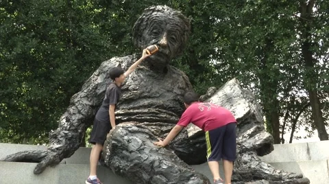 Albert Einstein Memorial Stock Footage 54695518