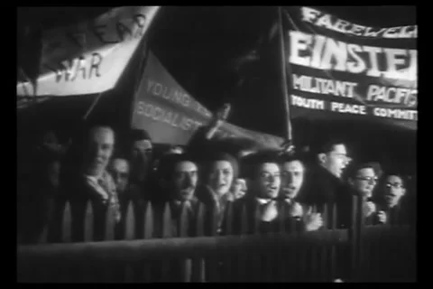 Albert Einstein returns home 1931 archival footage Video stock 193517136