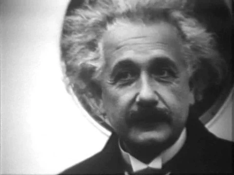 Albert Einstein is shown in a crowd in 1... | Stock Video | Pond5