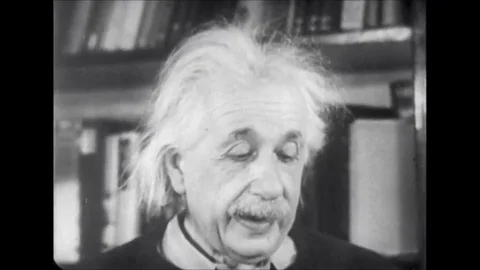 Albert Einstein talks about the theory o... | Stock Video | Pond5