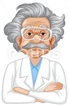 Albert Einstein: Theoretical Physicist Cartoon Character Illustration 