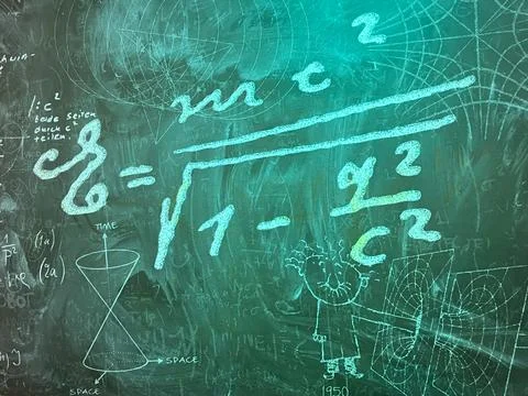 Albert Einstein Theory of Special Relativity Stock Photos