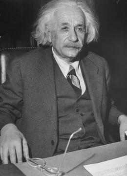 Albert Einstein;Meyer Weisgal Foto stock