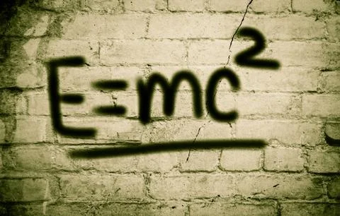 Albert einsteins physical formula concept Stock Illustration