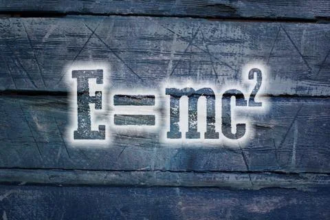 Albert einsteins physical formula concept Stock Illustration