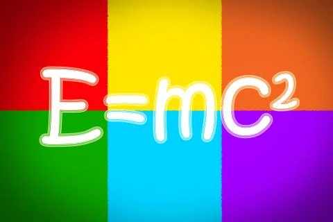 Albert einsteins physical formula concept Stock Illustration