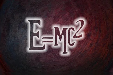 Albert einsteins physical formula concept Stock Illustration