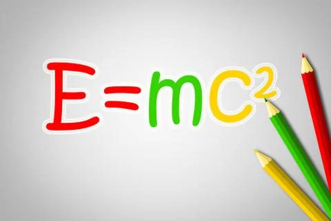 Albert einsteins physical formula concept Stock Illustration