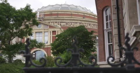 ALBERT HALL HIDDEN BEHIND TREES Stock Footage 140224254