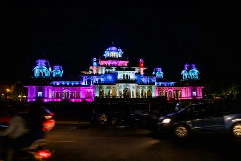 Albert hall museum at night Stock Photos