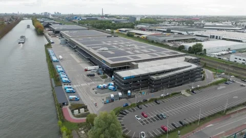 Albert Heijn distribution center for the biggest supermarket in the country Stock Footage 319453763