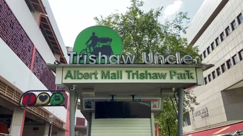 Albert Mall Trishaw Uncle Stock Footage 160241659
