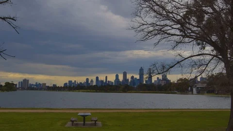 Albert Park Lake Stock Footage 116225383