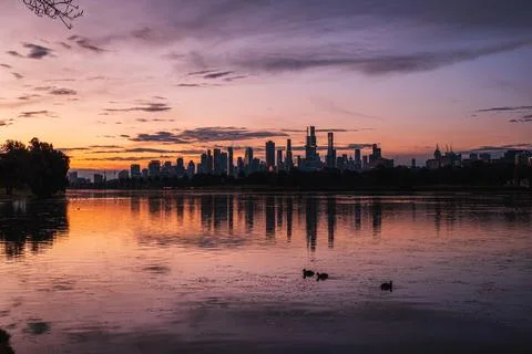 Albert Park sunset Stock Photos