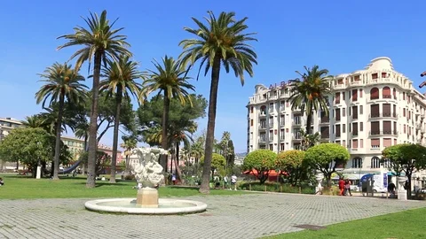 Albert Premier Square in Nice.France. Stock Footage 109014399