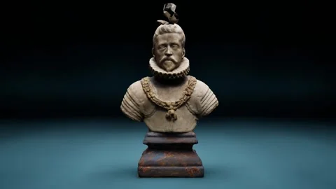 Albert Statue Animation Stock Footage 325933246