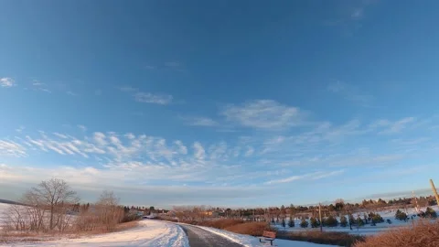 Alberta in blue sky cirrus clouds. panoramic view tourism in Canada. majestic Stock Footage 169440031