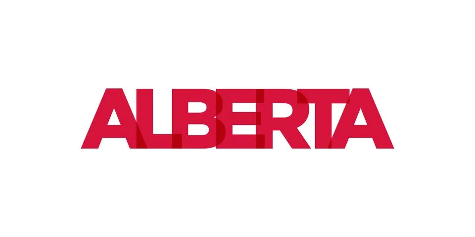 Alberta in the Canada emblem. The design features a geometric style, vector.. Stock Illustration