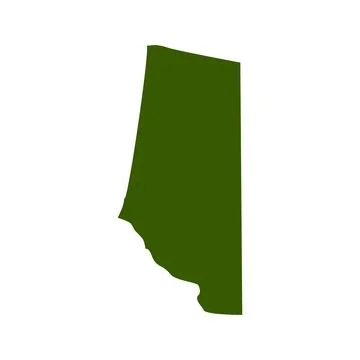Alberta Canada Map Icon Design Stock Illustration